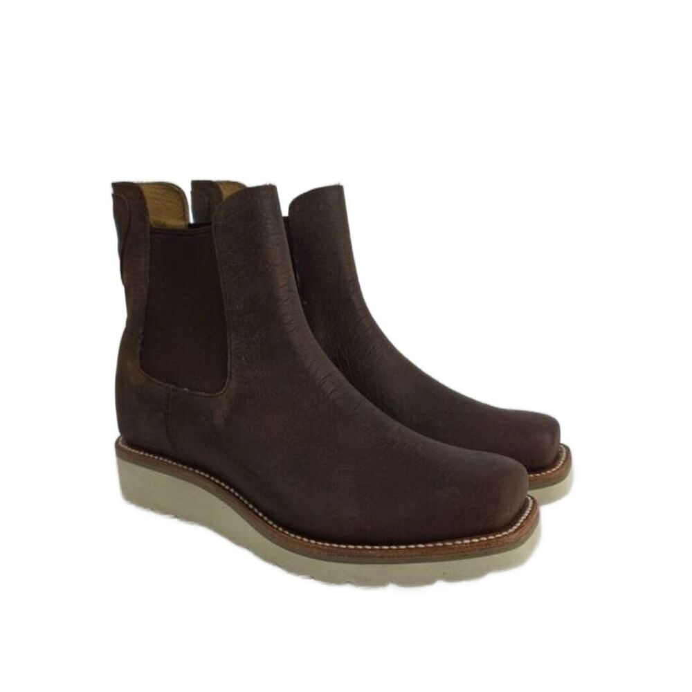 Macie Bean Ladies Distressed Bison Swedge Women's Chelsea Boots